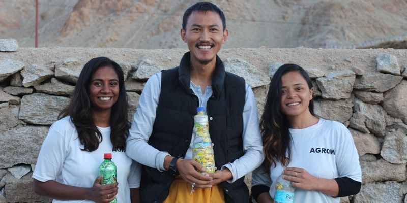 Meet the trio solving vegetation crisis in Ladakh using plastic waste
