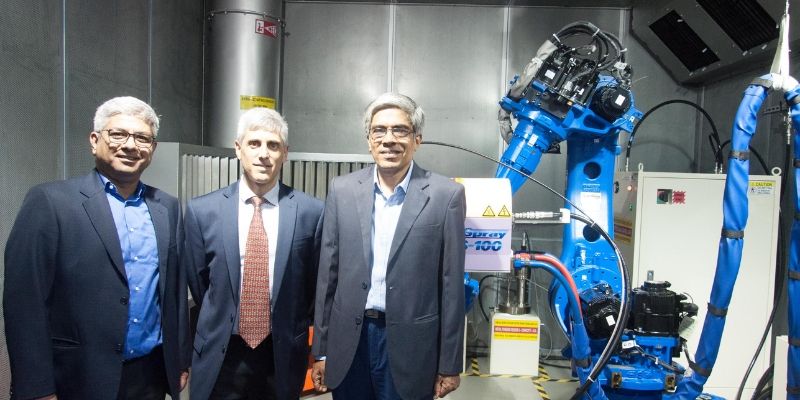 (from left to right) Alok Nanda, CEO, GE India Technology Centre, Steve Pisani, General Manager Advanced Technologies, GE Aviation, and Prof. Bhaskar Ramamurthi, Director, IIT Madras