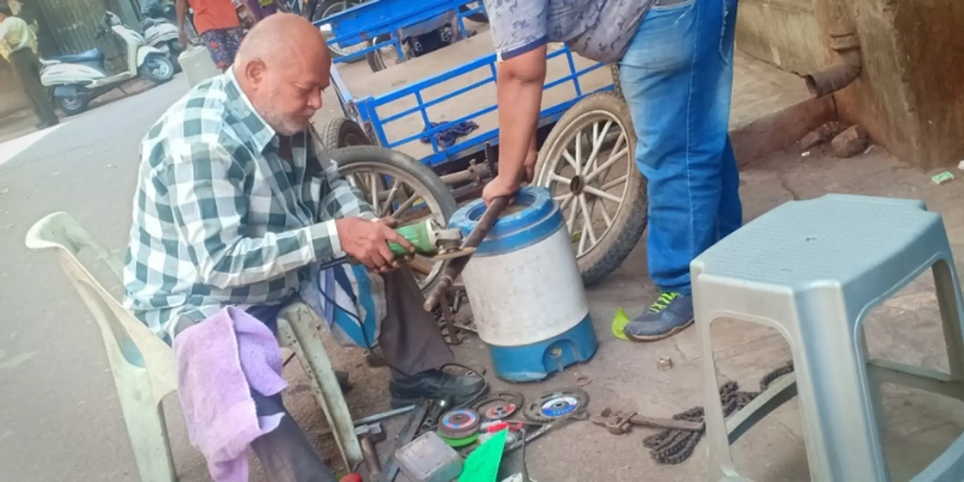 This 60-year-old man is building e-bikes from scrap and recycled materials for people with disabilities