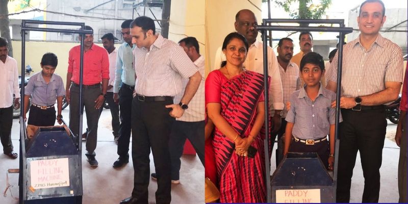 Mother’s struggle inspires Class 8 student to design a paddy filling machine that won accolades at national competition 