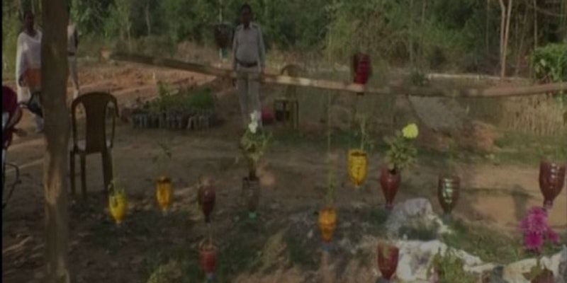 This district in Chhattisgarh makes flowerpots from recycled plastic bottles ﻿