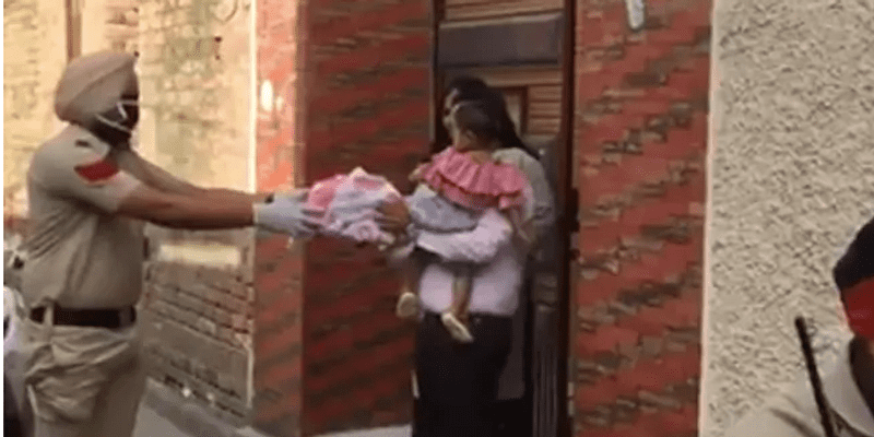 Coronavirus: Policemen in Delhi, Punjab deliver cake amid lockdown to celebrate children’s birthdays
