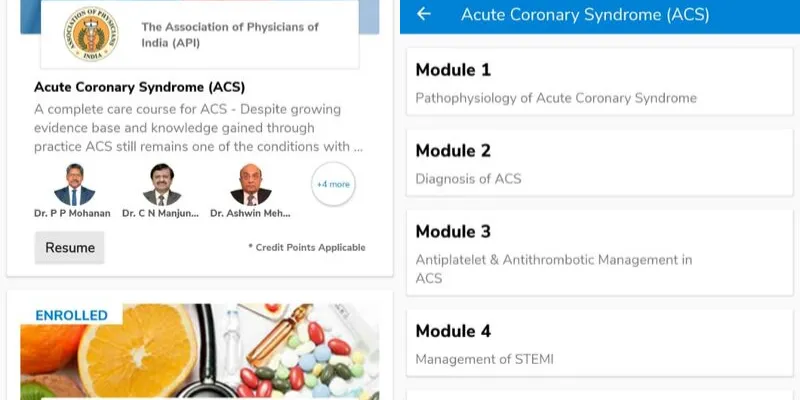 Interface of the Omnicuris app