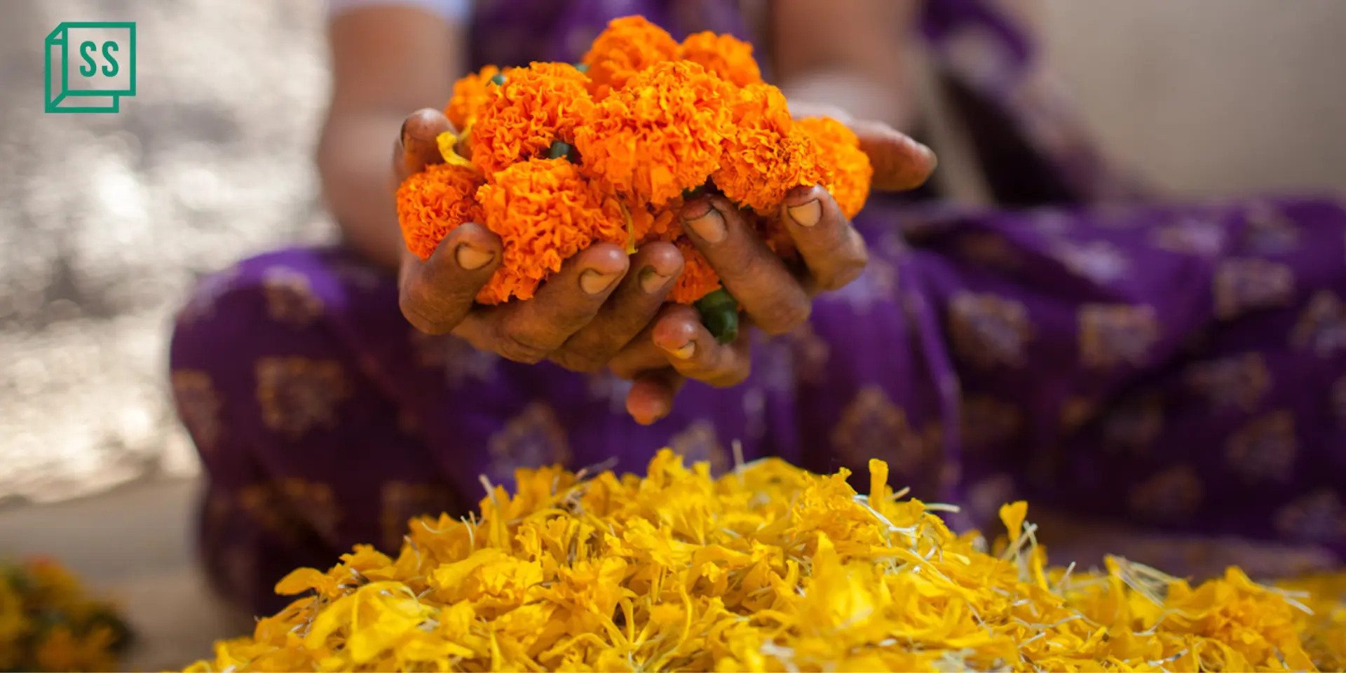 This social enterprise uses discarded temple flowers to produce natural dyes