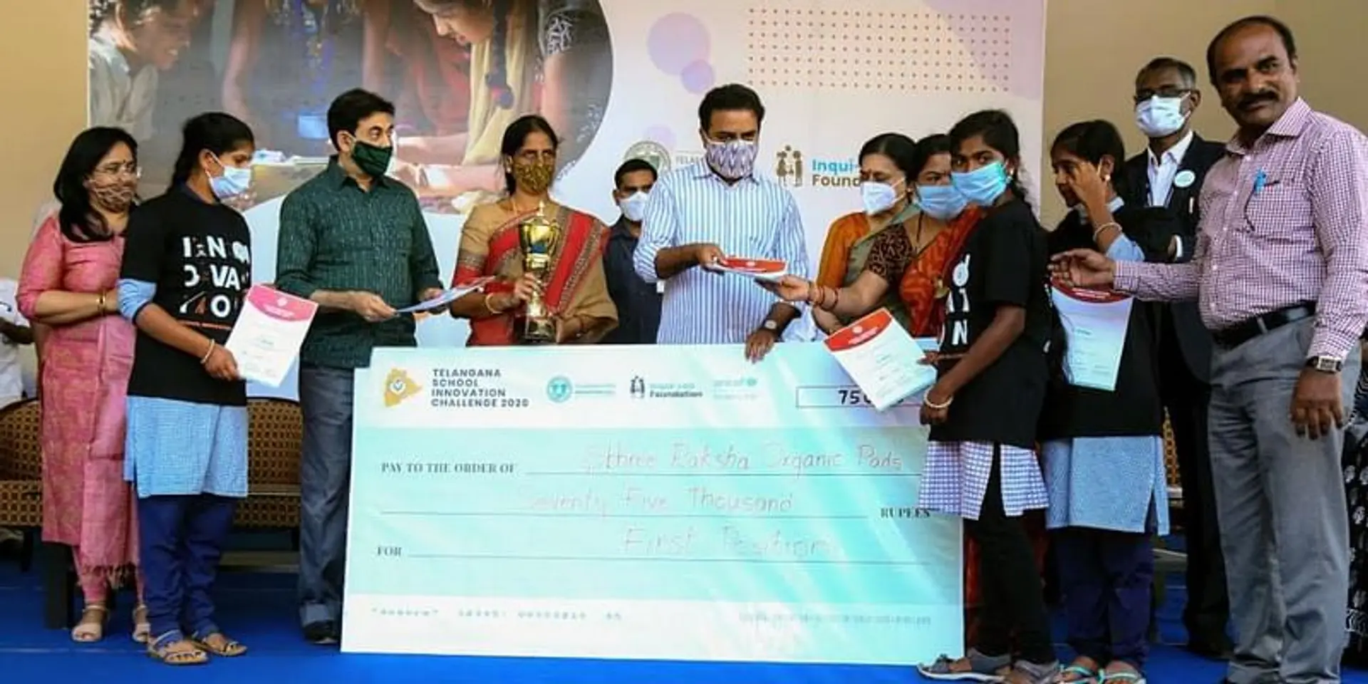 Students of Telangana government school make organic ‘zero-waste’ sanitary pads