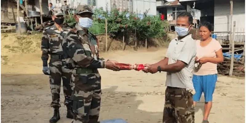 Assam Rifles' Umbrella Distribution Campaign