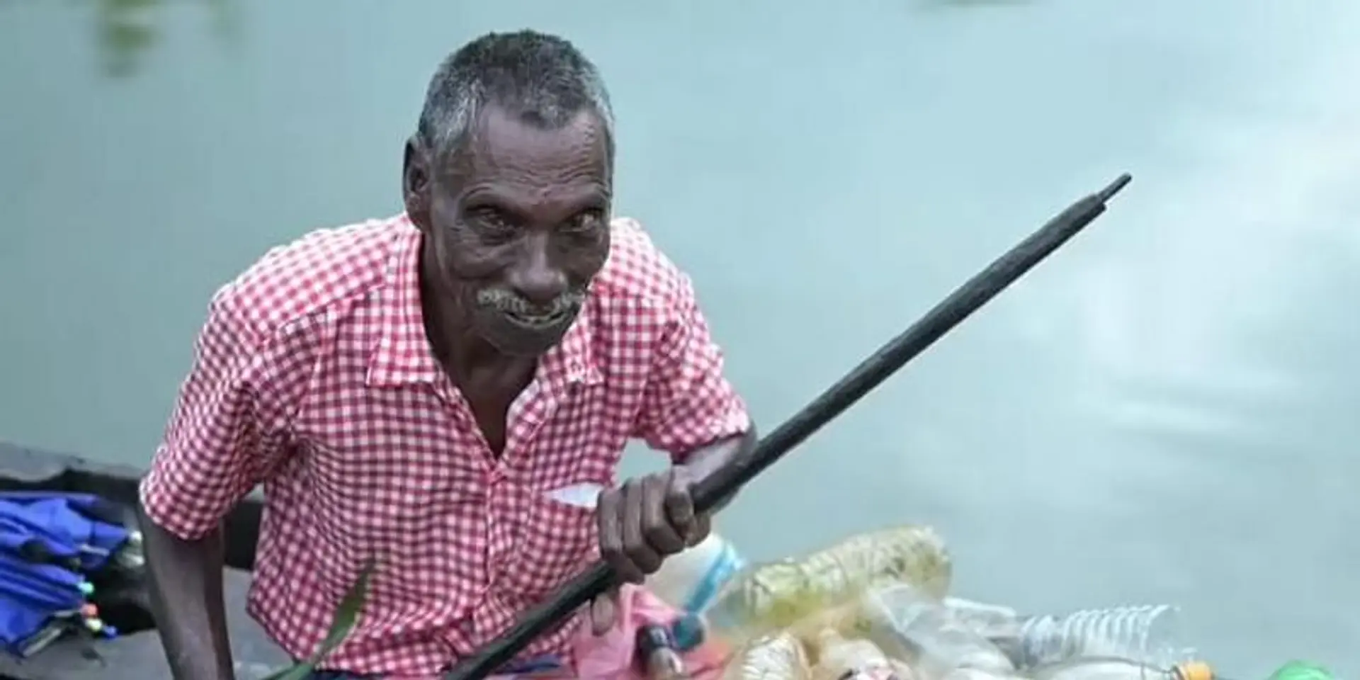 Meet the 69-year-old paralysed man who cleans Vembanad Lake every single day