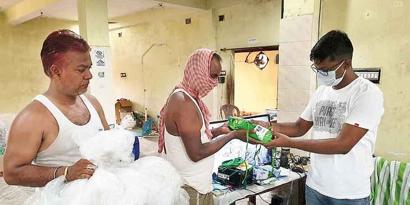 In a barter system initiative, this club in West Bengal offers masks and sanitisers in exchange for used plastic and plants 