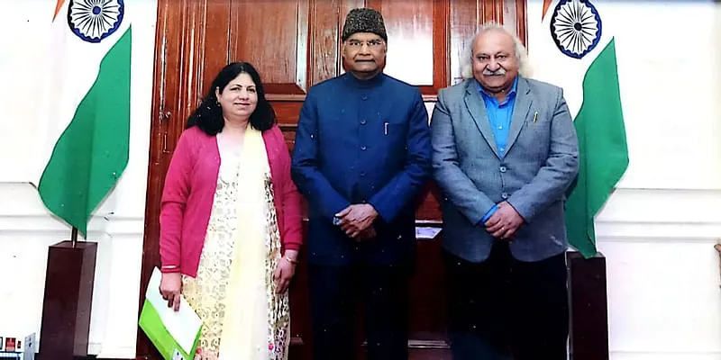 Anoop Khanna with President Ram Nath Kovind