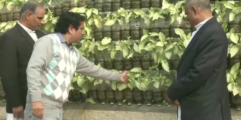 Punjab-based IRS officer creates vertical gardens with waste plastic bottles