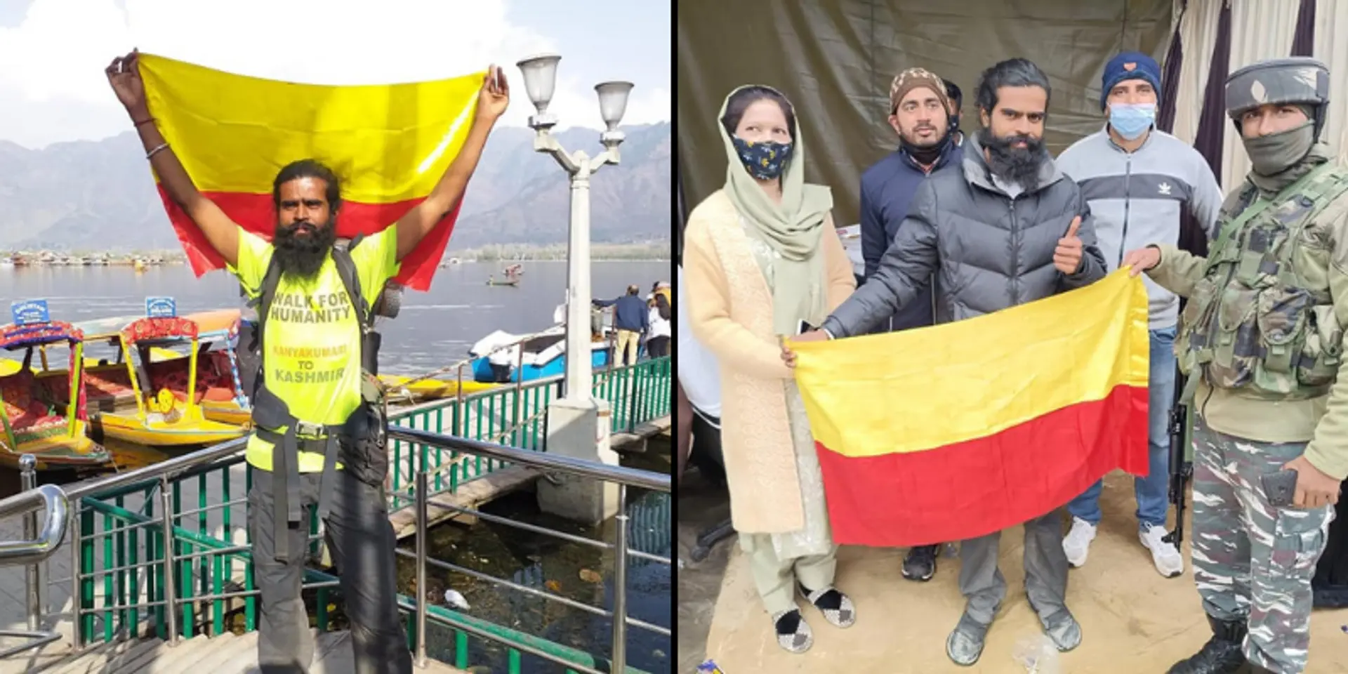 Mysuru man walks from Kanyakumari to Kashmir to honour COVID-19 heroes