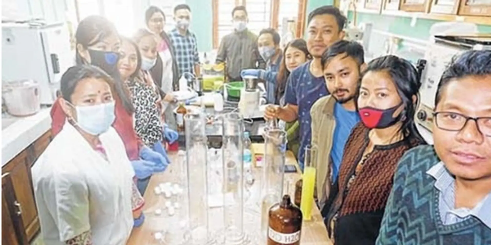 Coronavirus: Manipur University’s chemistry department makes 500 bottles of hand sanitiser for its community