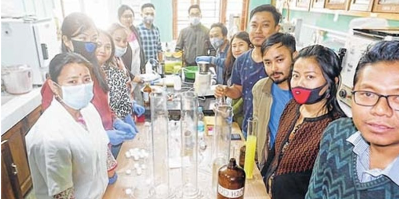 Coronavirus: Manipur University’s chemistry department makes 500 bottles of hand sanitiser for its community

