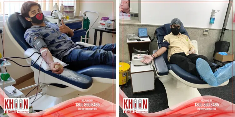 Donors at transfusion centres in Bangalore during lockdown