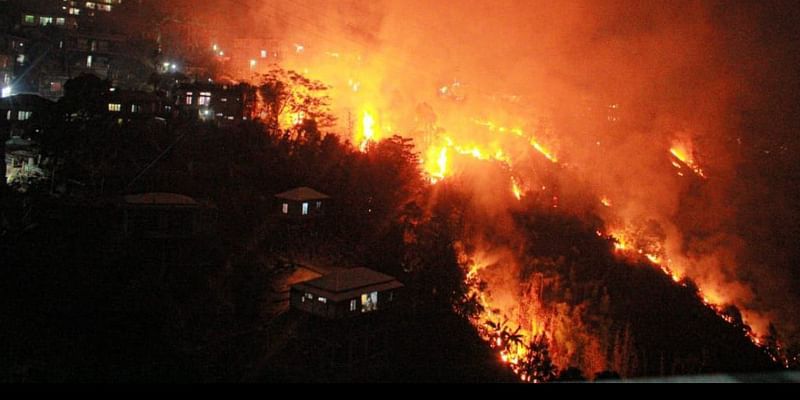 Forest fires raging for over 40 hours in Mizoram
