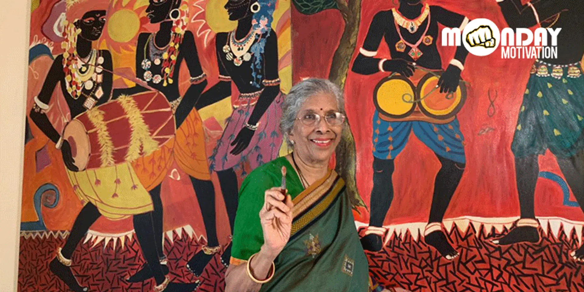 How 83-year-old Lata Chaudhry found focus, inspiration in tribal art after a life-changing Alzheimer's diagnosis