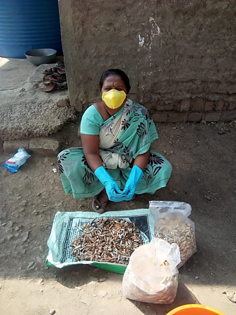 Code Effort works with over 2,500 ragpickers, taking their help in collecting cigarette stubs.