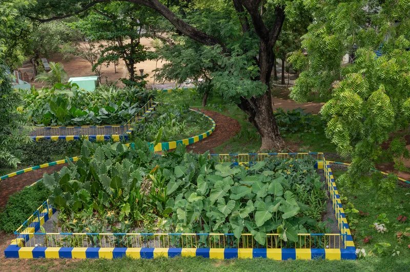 The process involves harvesting rainwater and treating wastewater before releasing it into the underground aquifer through infiltration gardens.