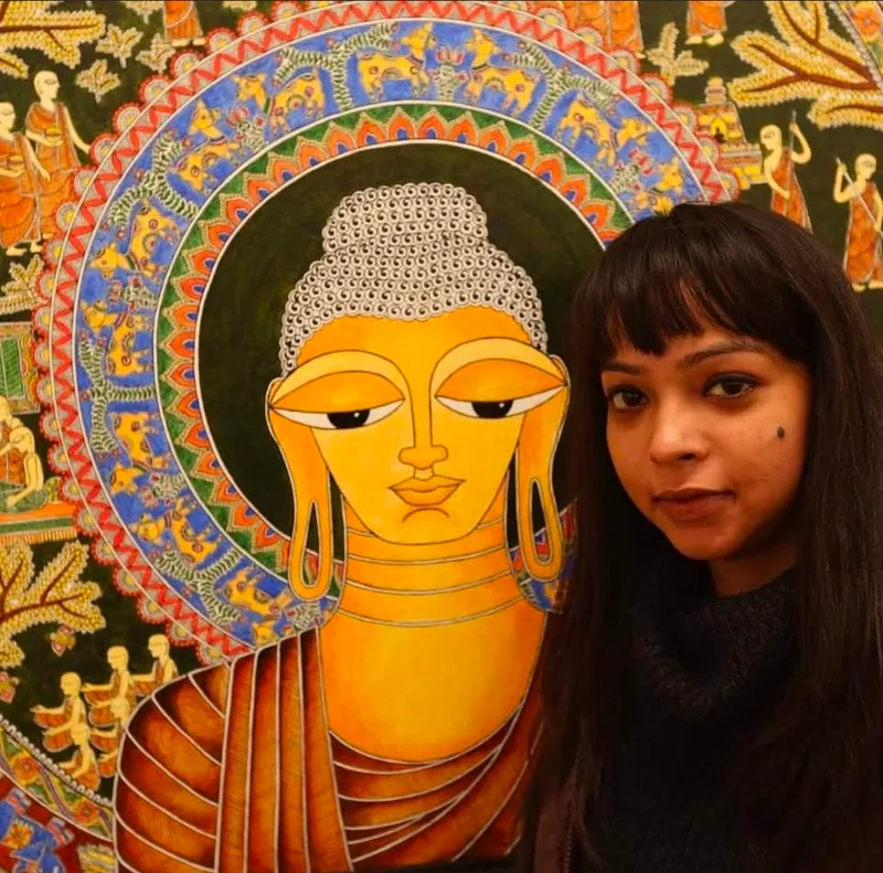Buddha is central to the work of artist Malvika Raj of Patna