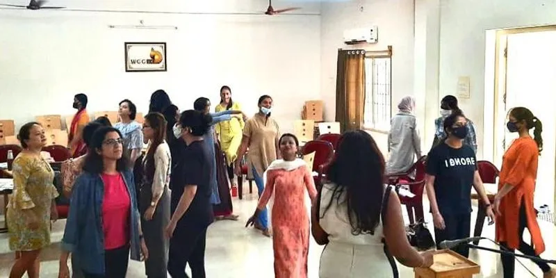 A psychodrama session by Jeyarathnam's Indian Institute of Psychodrama, Chennai.