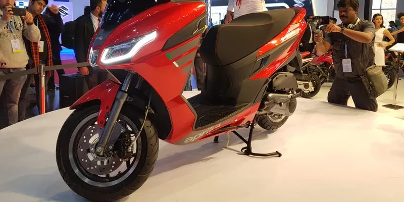 The Aprilia 160 at the Auto Expo 2020
