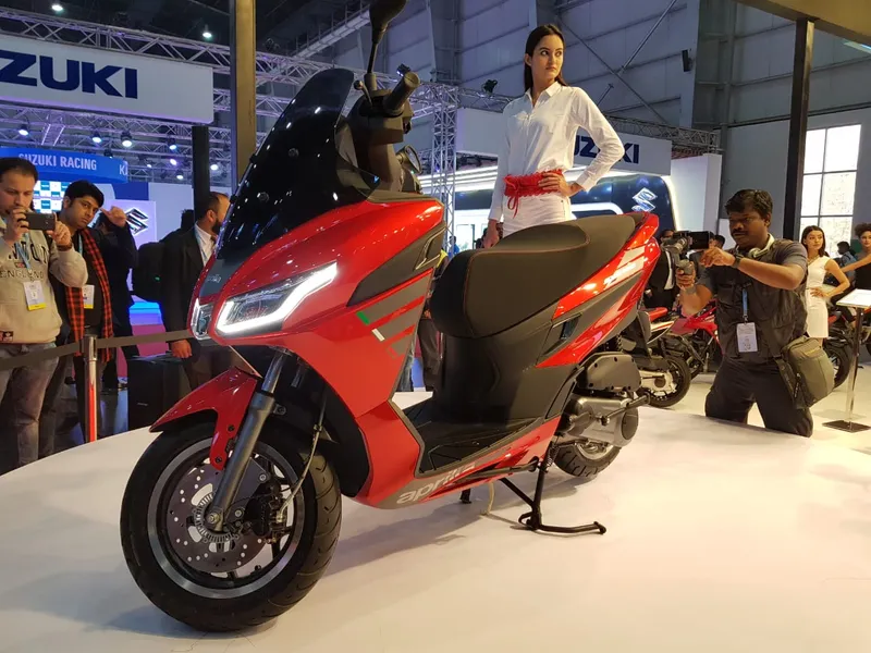 The Aprilia 160 at the Auto Expo 2020