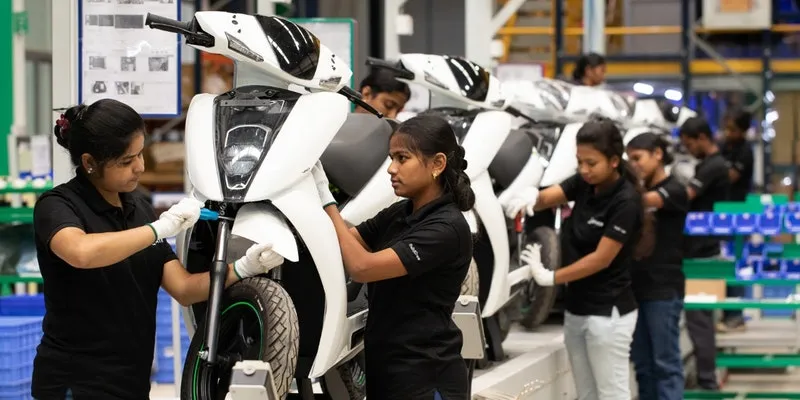 Ather 450 at manufacturing plant