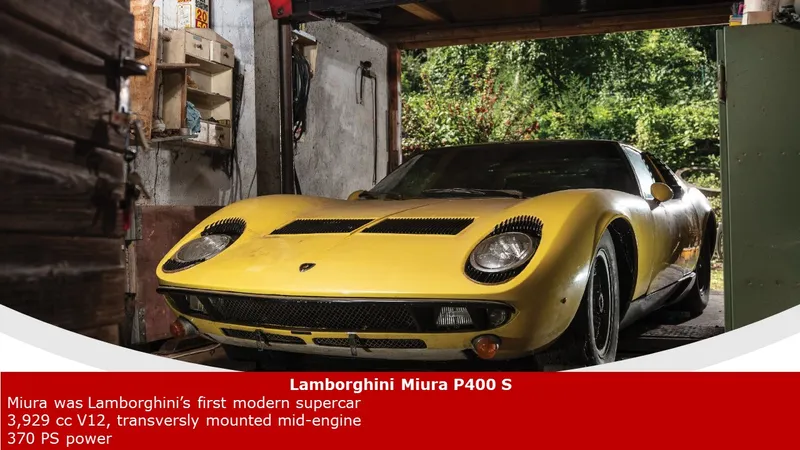 Rare 1969 Lamborghini Miura P400 S auctioned for $ at Sotheby