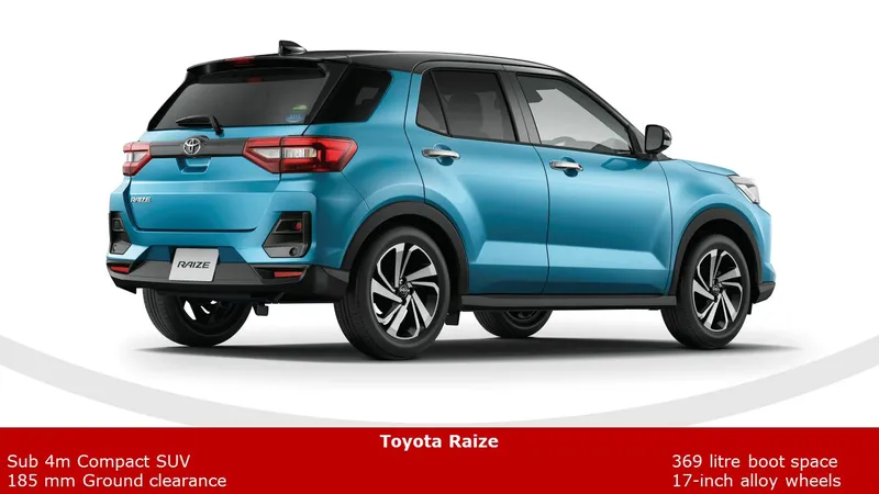 Toyota Raize rear three quarter