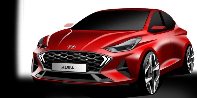Hyundai reveals design sketches for its new sedan car, Aura