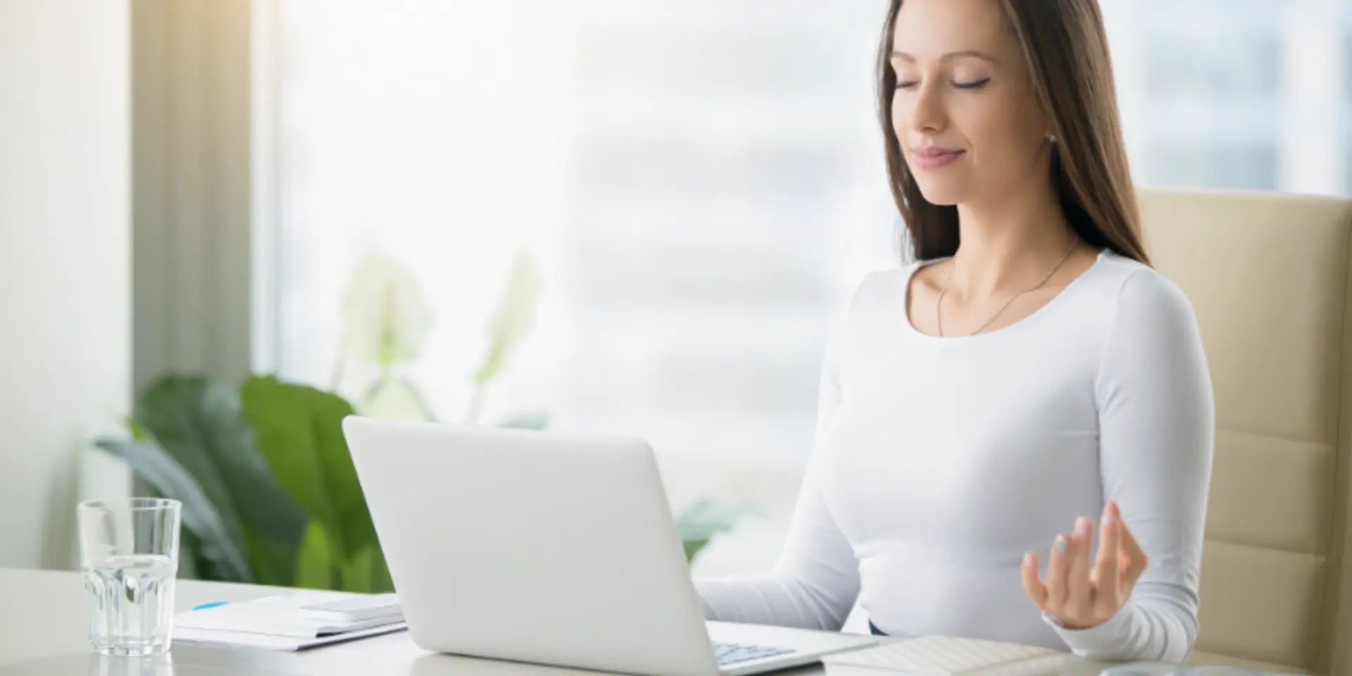 Carve out some quiet time on a busy work day with yoga