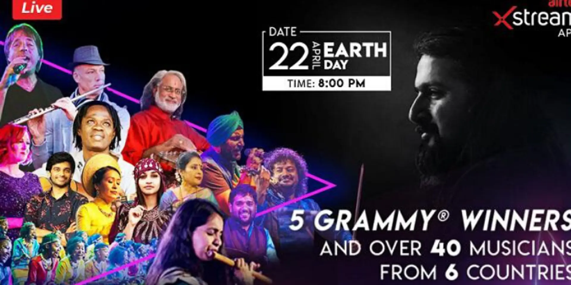 Over 40 artistes from around the world will unite for the 'Digital Concert Shine Your Light' on Earth Day