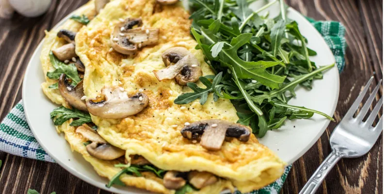 mushroom omelette