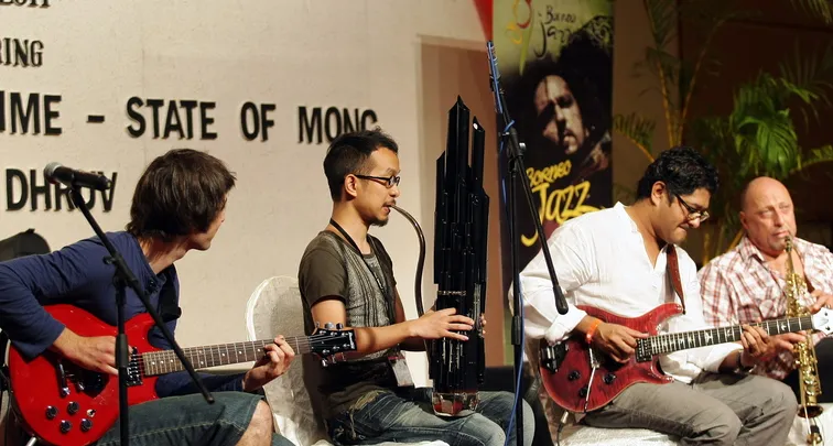 Dhruv Ghanekar (second from right) at Musical Meeting - Miri Marriott