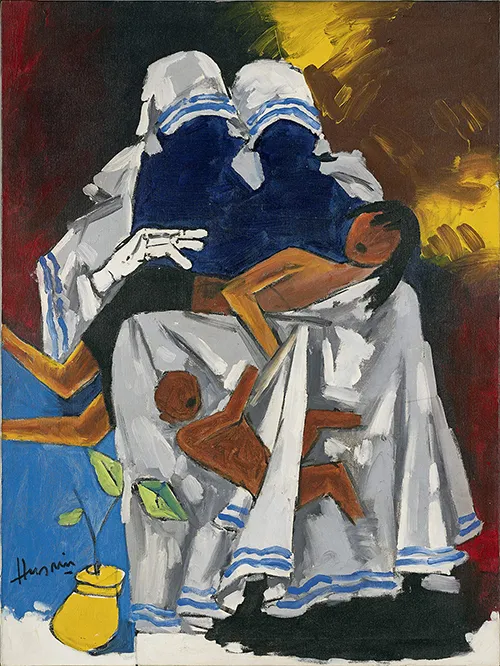 Untitled, by MF Husain. Mother Teresa Series