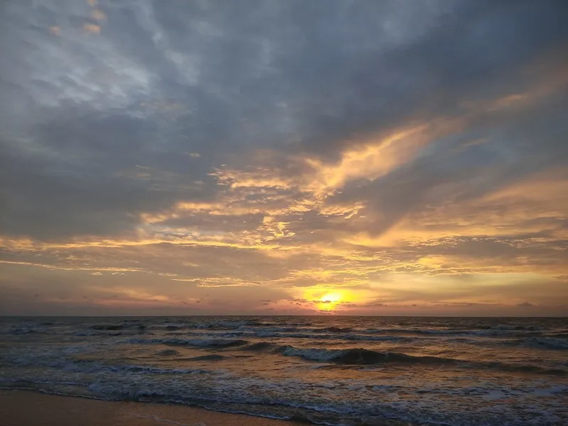 Sunset at Tusan Beach, with bioluminescence