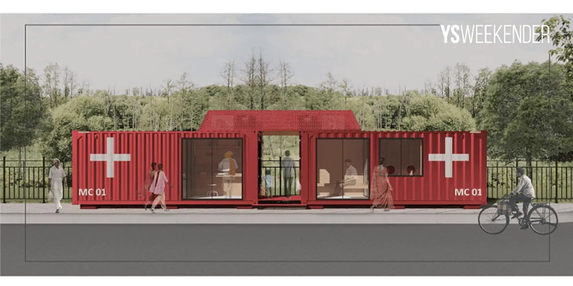 This architectural firm makes public health clinics from discarded shipping containers
