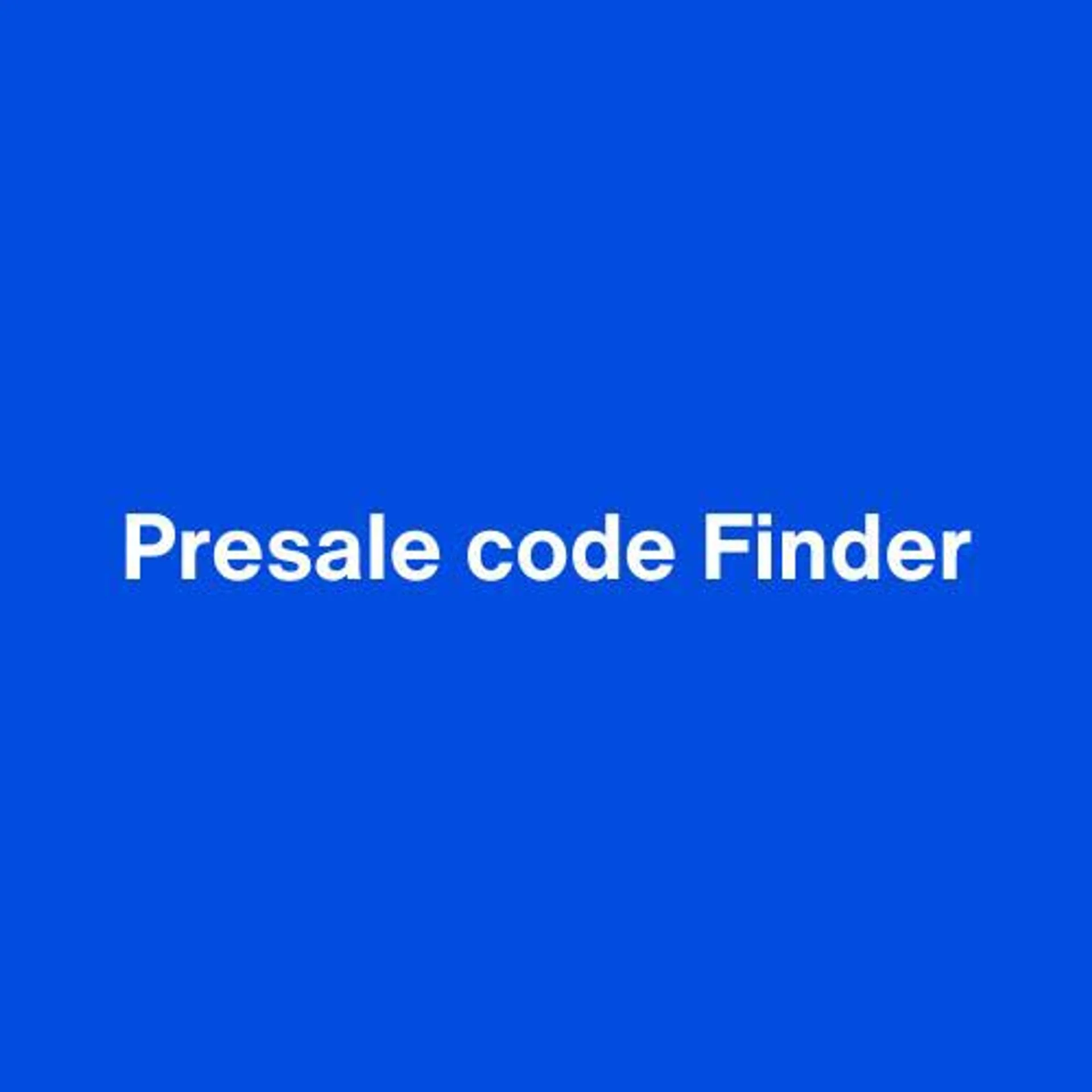 Presale Code Finder