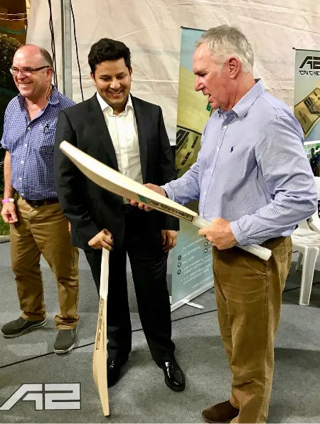 Arindam with former Autralian cricketer Allan Border