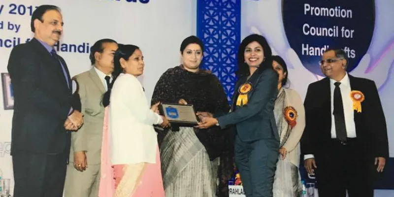 Creative India was awarded for Outstanding National Export Performance in leather handicrafts by Smriti Zubin Irani, Union Minister of Textile, GoI in 2017.