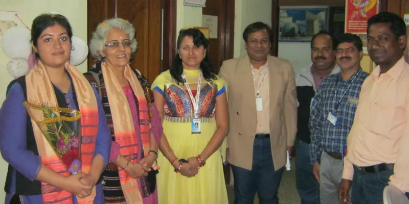 Banita Panigrahi (third from left), with the Soft-Ed team