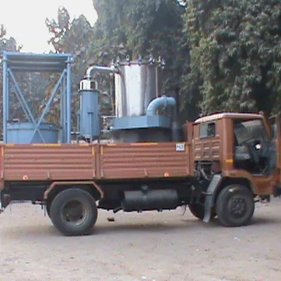 A mobile distillation unit.