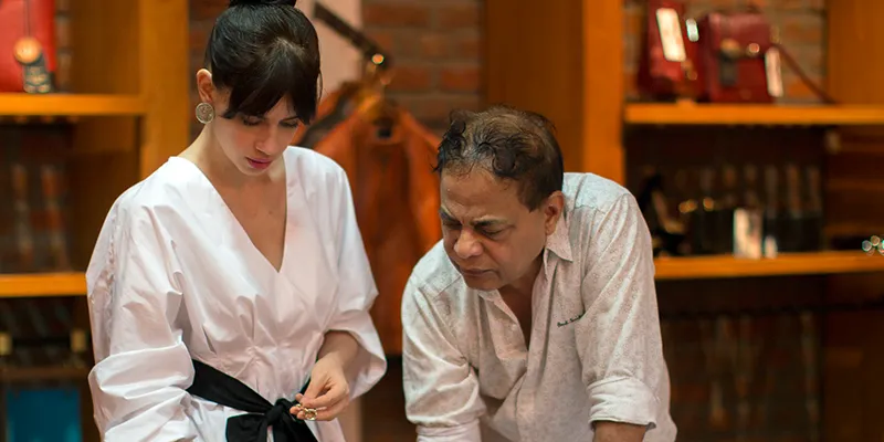 Kalki Koechlin with Dilip Kapur