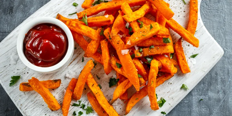 Healthy fries can be made with sweet potatoes