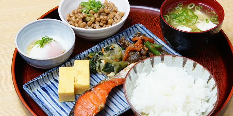 A traditional Japanese breakfast