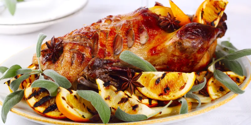 Roast duck is a great favourite during Christmas