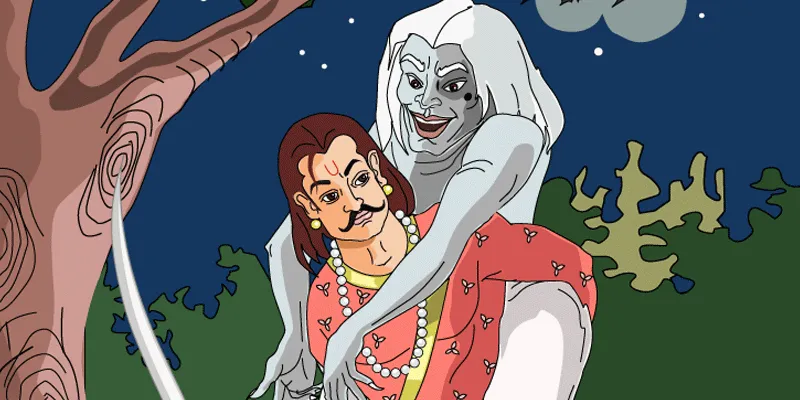 An artist's impression of Vikram and Vetal