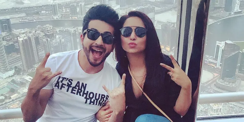Dheeraj Dhoopar and his wife 