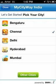 Mycityway app cities