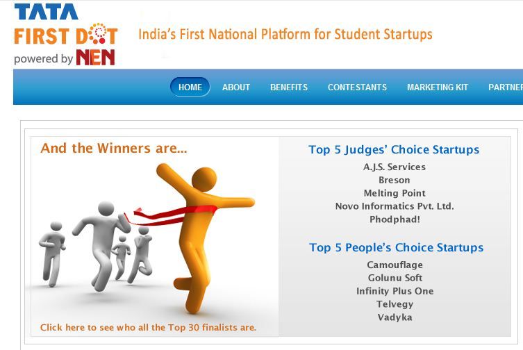 Student Entrepreneurs Shine at Tata First Dot 2012; Check out the Winners!